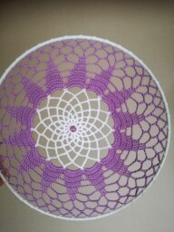 Krajka 18 cm (fialová s korálkem)