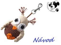 Sovička - přívěsek - návod na háčkování