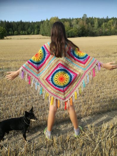 Boho pončo - pro dospělé (na zakázku)