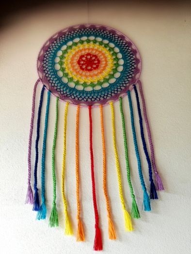 Lapač snů - čakrový (30 x 63 cm)