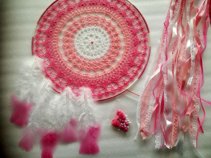 Lapač snů CUKRÁTKO - sada k sestavení - 30 cm