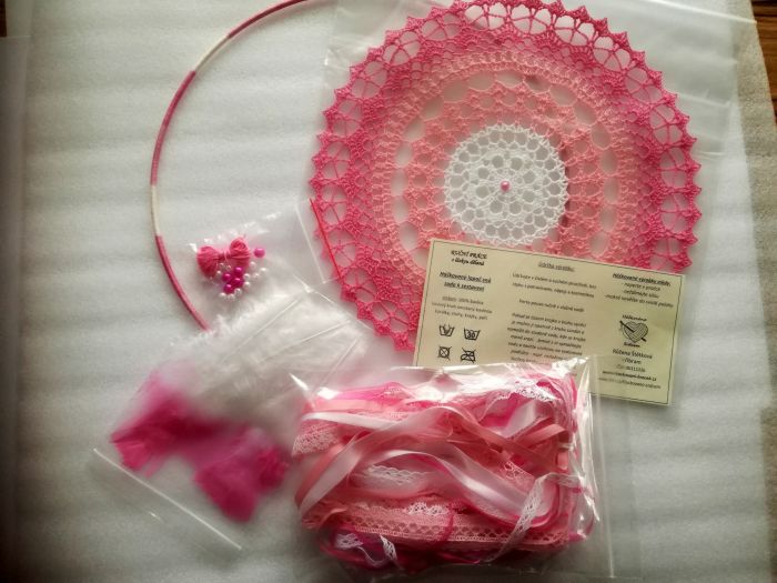 Lapač snů CUKRÁTKO - sada k sestavení - 30 cm