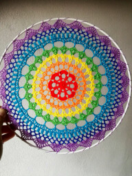 Krajka 25 cm (duhová)