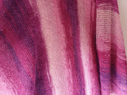 Šátek (pléd) - růžové pruhy