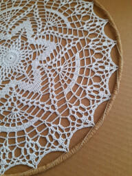 Lapač snů BÍLO-PŘÍRODNÍ - sada k sestavení (35 cm) 